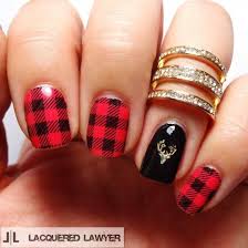 These Red Flannel Nails Are Perfect For Fall Plaid Nails Plaid Nail Art Fall Nail Art Designs