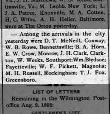 Former nola resident (who dat!), proud liberal jew, proud #nastywoman. The Wilmington Morning Star From Wilmington North Carolina On August 4 1892 Page 1