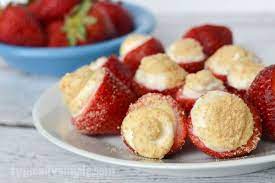 No Bake Strawberry Cheesecake Bites Recipe Finger Food Desserts Strawberry Cheesecake Bites Dessert Recipes