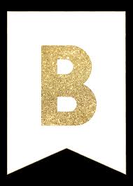 Photocentric beige and brown birthday card. Gold Free Printable Banner Letters Paper Trail Design