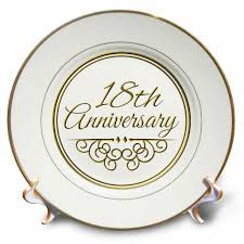 Check out our 18th anniversary selection for the very best in unique or custom, handmade pieces from our anniversary cards shops. East Urban Home 18th Anniversary Gift For Celebrating Wedding Anniversaries 18 Years Married Together Porcelain Decorative Plate Wayfair