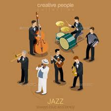 Jazz Band Jazz Band Jazz Music Cartoon Posters