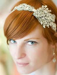 Apply a heavily embellished headband to your short wedding hairstyle (try opting for one with colour to really make your hair pop). Chic Headpieces For Brides With Short Hair Your Dream Dress
