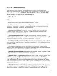 La mijlocul lunii trecute, când au fost. Ordin 1226 Din 2012