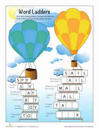 This word ladder bundle includes the following activities: Word Ladders For Kids Worksheet Education Com