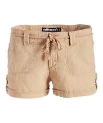 dollhouse buff linen shorts juniors