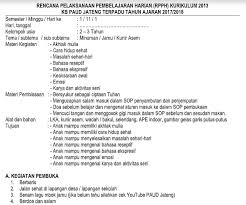 Rpph Paud Jateng Kelompok B Guru Paud