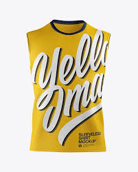 All free mockups consist smart object for easy edit. Sleeveless Shirt Mockup Front View In Apparel Mockups On Yellow Images Object Mockups In 2020 Shirt Mockup Design Mockup Free Clothing Mockup