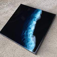 Seascape Seascapepainting Oceanpainting Oceanart Oceandecor Ocean Oceans Oceanatnight Wave Wavebreak Ab Resin Art Painting Resin Art Resin Wall Art