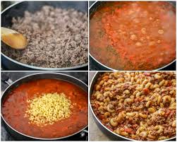Pour into pot with macaroni and stir. Easy Cheesy Beef Goulash Recipe Video Lil Luna