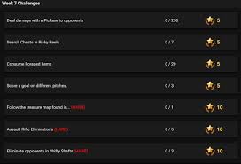 Completing any 4 challenges for week 7 rewards 7,000 xp. Fortnite Season 4 Week 7 Leaked Challenges Fortnite Insider