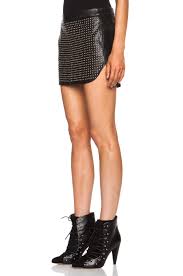 Mason By Michelle Mason Studded Leather Mini Skirt Pradux