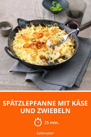Spatzlepfanne Mit Kase Und Zwiebeln Rezept Spatzlepfanne Leckere Nudelrezepte Rezepte