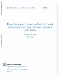 Malaysian households spent a mean of rm4,534 per month in 2019 compared to the monthly figure of rm4,033 in 2016, a survey by the department of statistics malaysia (dosm) found. Using Remittance Transaction Data For Timely Estimation Of The Foreign Worker Population In Malaysia