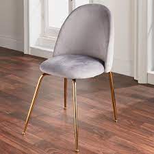 Simple dining chair in gold legs with fabric or faux leather option. Velvet Dining Chair Gold Legs Set Of 2 The White Store