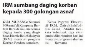 Utusan borneo is a malay language daily newspaper on the island of borneo. Utusan Borneo Sarawak Irm Sumbang Daging Korban Kepada 300 Golongan Asnaf 13082019 Islamic Relief Malaysia