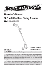 Try to wear boots that will protect your feet and ankles as well. Masterforce 267 3333 Operator S Manual Manualzz