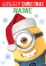 Here's how to make minion valentine. Minions Christmas Card Despicable Me Funky Pigeon