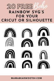 Download 20 Free Boho Svg Rainbows To Use With Your Cricut Or Silhouette Mama Bear Wooten