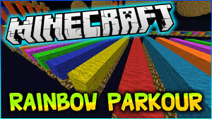 Factions minigames parkour prison pvp roleplay skyblock survival: Minecraft Rainbow Speed Race Lightning Fast Parkour Map W Pete Preston And Kenny Youtube
