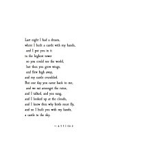 Castle In The Sky Atticuspoetry Atticus Poetry Poem Castle Loveherwild Wings Poem Quotes Atticus Poems Atticus Quotes