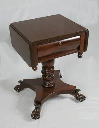Period American Empire Mahogany Work Table With Claw Feet C1825 Work Table Antique Work Table Vintage Style Furniture