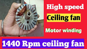 There are 4 wires coming off the motor winding, red, pink, yellow and gray. High Speed Ceiling Fan 24 Slot 4 4 Coil Motor Winding Coil Turns 1440 Rpm Starting Winding Youtube