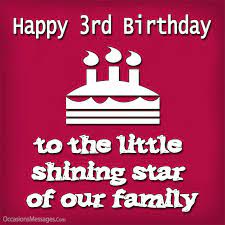 When it's a 3rd birthday, children aren't as excited about turning 3 as they are about the birthday party. Happy 3rd Birthday Wishes Birthday Messages For Kids