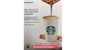 Starbucks India To Introduce Almond Milk On April 16th