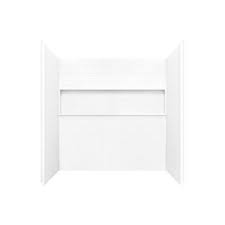 Five the sturdifit 32 in. Delta Classic 400 60 In W X 60 In H Three Piece Direct To Stud Tub Surround In High Gloss White 40044 The Home Depot Tub Surround Subway Tile Design Bathtub Surround