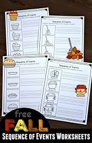 Free Fall Sequence Of Events Worksheets Two Different Activities To Help Kid Sequence Of Events Worksheets Sequencing Worksheets Fall Kindergarten Activities