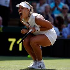 Angelique kerber is a german professional tennis player. Angelique Kerber Books Wimbledon Final Place After Ostapenko Misfires Wimbledon 2018 The Guardian
