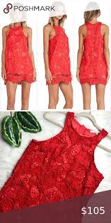 Lovers Friends Red Lace Caspian Cocktail Dress In 2020 Mini Shift Dress Lovers And Friends Dress Dresses