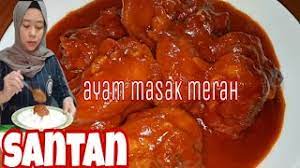 Aduk sesekali agar matang merata. Resepi Mudah Ayam Masak Merah Santan Youtube