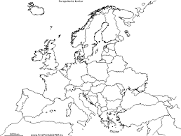 Europakarte din a4 zum ausdrucken. Europakarte Konturen Pdf Pdf Drucken Kostenlos