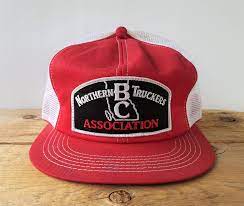 Vintage 80s Northern Bc Truckers Association Trucker Hat K Brand Canada White Mesh Stitched Red Snapback Baseball Cap Origina Trucker Hat Hats Mesh Trucker Hat
