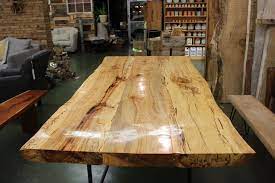 New Living Is Closed Wood Slab Table Timber Dining Table Wood Table