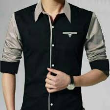 Contoh batik yang dipadukan dengan kain polos, lurik, brokat, untuk ke pesta atau hari biasa. Kemeja Pria Kombinasi Pakaian Fashion Cowok Baju Laki Laki Model Maxel Excel Modern Baru Bagus Kerja Shopee Indonesia
