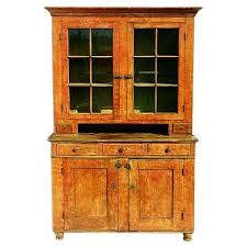Pennsylvania Dutch Cupboard In Bittersweet Orange Paint Antique Furniture Pennsylvania Dutch English Furniture Style