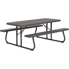 Benches Picnic Tables Picnic Tables Plastic Recycled Plastic Lifetime 6 Foot Faux Wood Fold Aw In 2020 Folding Picnic Table Outdoor Picnic Tables Picnic Table