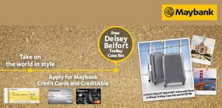 ✓5% amex credit card past promotions terms and conditions. Maybank Free 2pc Delsey Luggages Worth 798 Apply For 2 Credit Cards Creditable From 23 Sep 2016