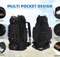 Amazon.com: LibSkyln Mochila de senderismo de 70L/100L, mochila de camping  grande con cubierta de lluvia, mochila táctica militar Waterptoof, Negro -,  ...
