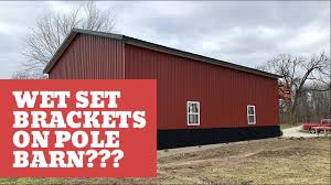 Go for the classic red barn look with our barn shed plans. 36x48 Pole Barn With Wet Set Brackets Installed On Sonotube 6 Concrete Youtube