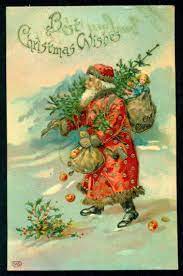 antique christmas postcard santa st nicholas pretty lady mistletoe db emb wear 3 99 images victorian coloriage enfant cavalier