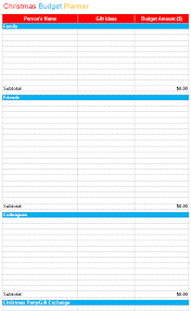 Christmas Shopping Budget Template In Excel