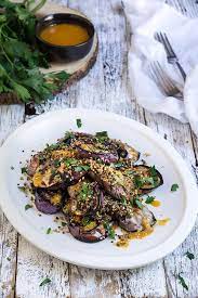 Charred Eggplant With Umami Sauce Viktoria S Table Recipe Veggie Recipes Best Brunch Recipes Eggplant Recipes