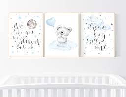 Nursery Wall Art Bear Boys Nursery Prints Nursery Decor Boy Etsy In 2021 Nursery Prints Boy Nursery Decor Boy Nursery Wall Art