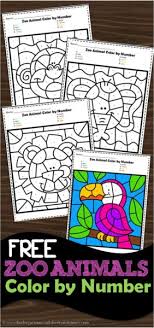 Printable summer addition worksheet we prepared an easy and funny summer themed addition worksheet for preschool and kindergarten teachers. Free Zoo Animals Color By Number Worksheets For Kindergarten