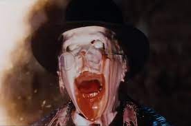 Get ready for the new adventure of indiana jones welcome to next play presenting steven spillburg's super hit movie. Watch Raiders Of The Lost Ark Face Melt Scene In Ultra Slow Motion Bloody Disgusting