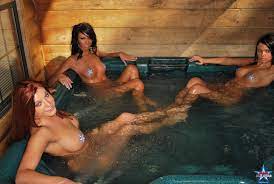 Husband sharing his wife with friends. Xpics Me Sexy Bikini Hot Tub Party With Avery Bailey And Veronica From Party All Star